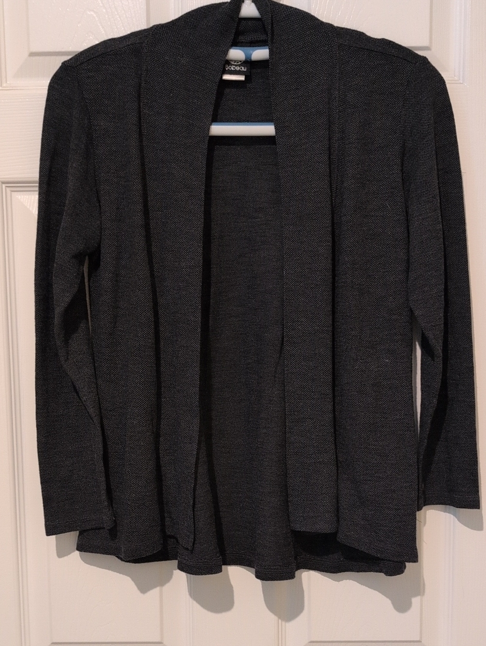 bobeau Dark Charcoal Open-Front Women’s Cardigan